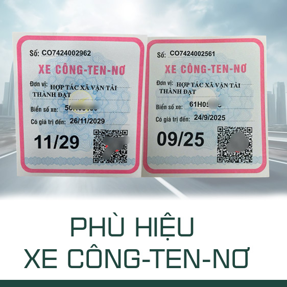 Làm phù hiệu xe container